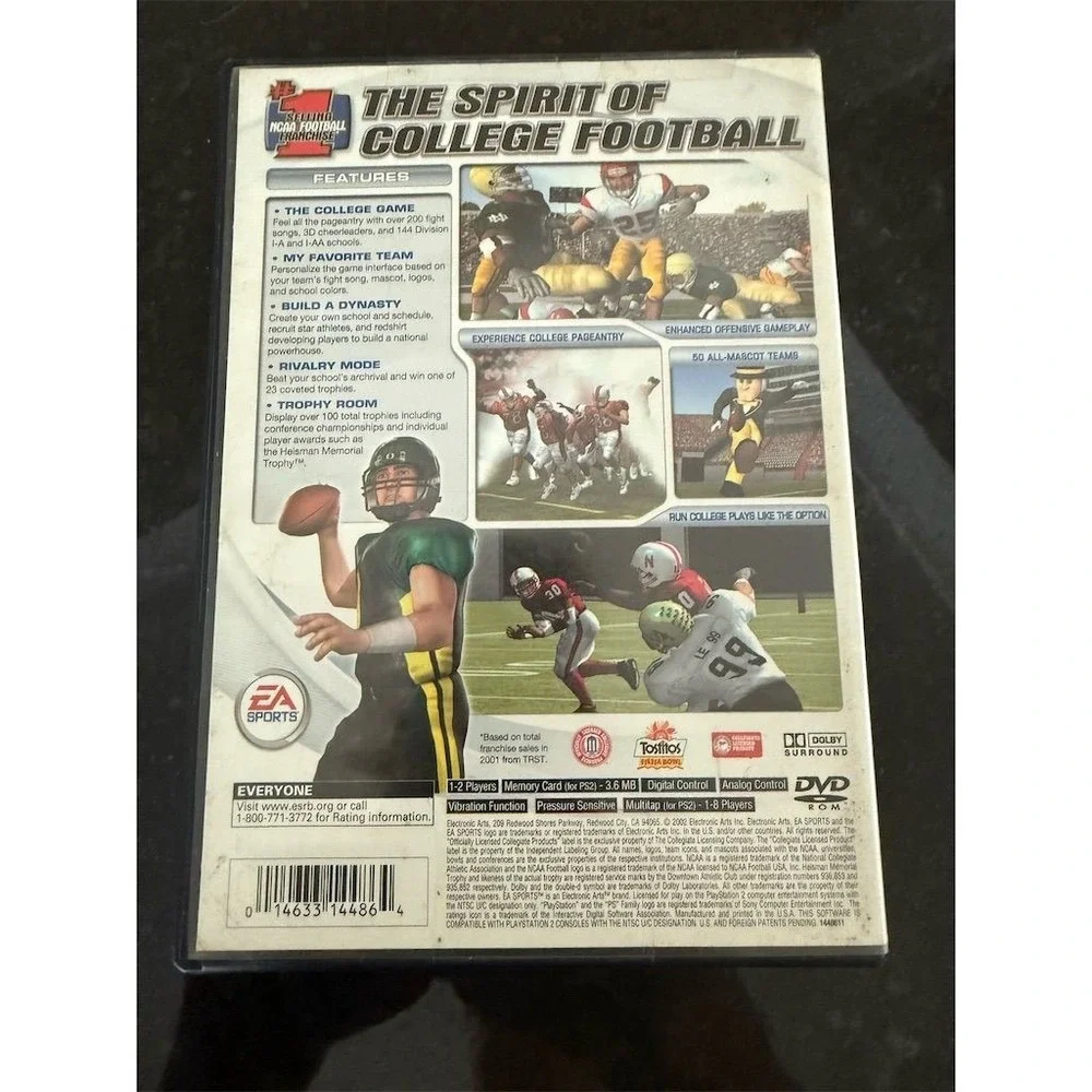 NCAA Football 2003 PS2 Game Complete with‎ Manual EA Sports